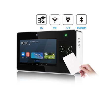 เครื่อง 3G แอนดรอยด์แบบไร้สาย การ์ด RFID การ์ดเวลา การเข้าร่วมระบบ เทอร์มินัลด้วย WIFI และ GPS